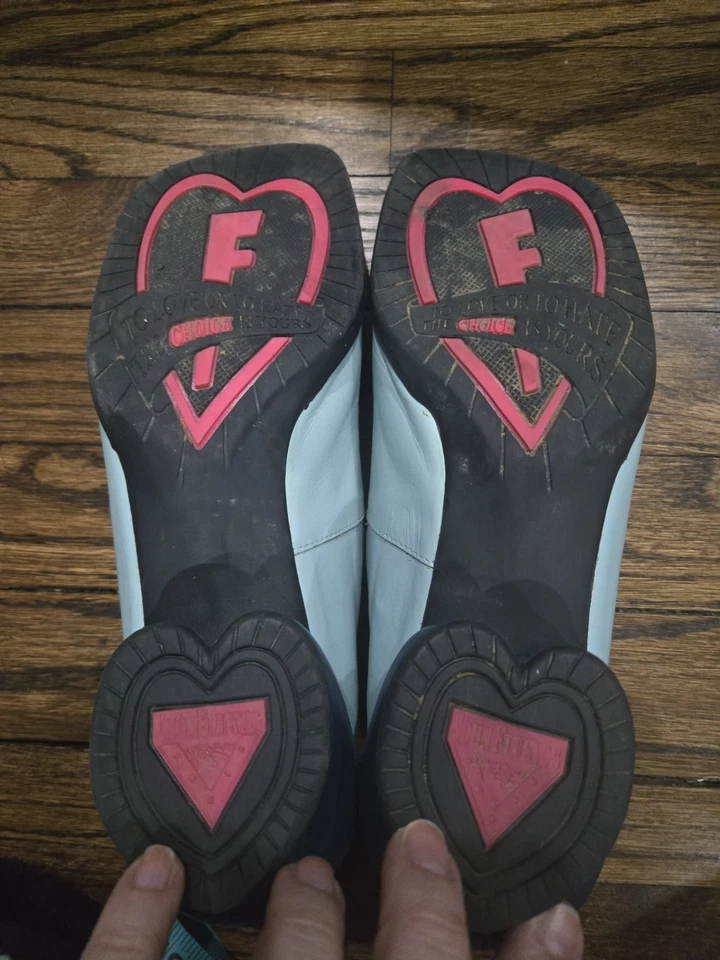 John Fluevog Margie Blue Pebble with Heels Size 9 1/2 - Image 4 of 4