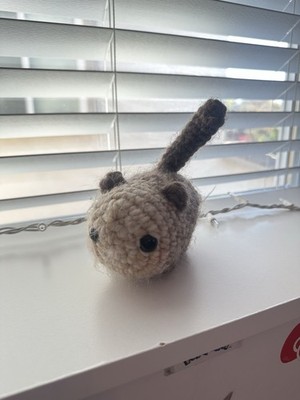 Crochet mocha colored cat