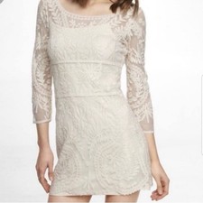 NWT Express Embroidered Lace Overlay Dress