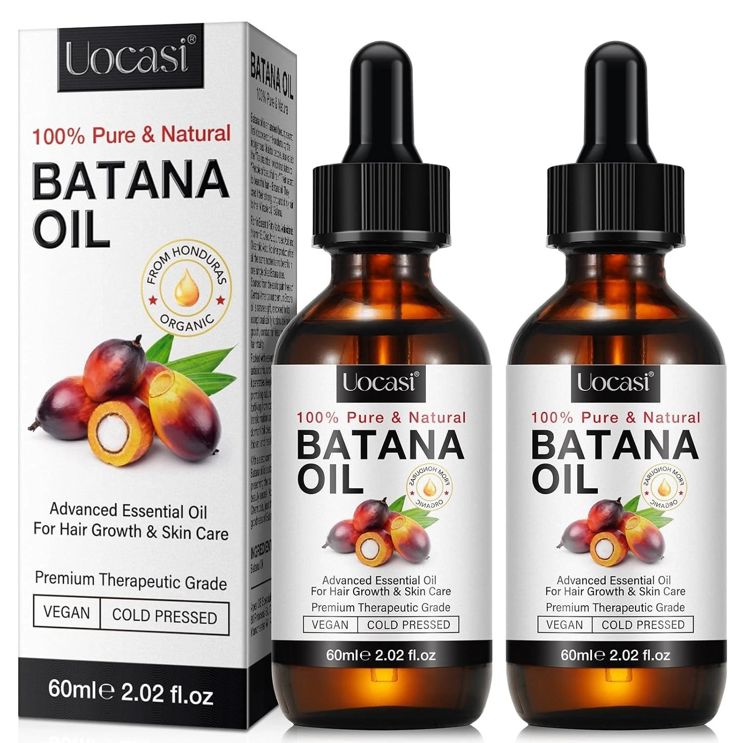 2 Pack Natural Batana Oil for Hair Growth & Treatment 2 fl oz