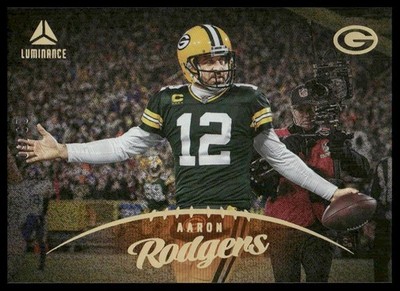 Aaron Rodgers /50 2023 Panini Luminance #80 Orange Green Bay Packers