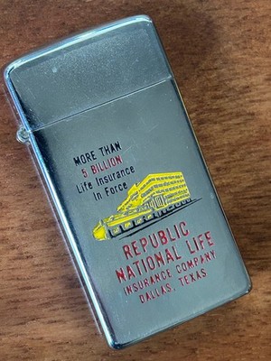 Vintage Scripto Lighter Republic National Life Insurance Company Dallas, Texas