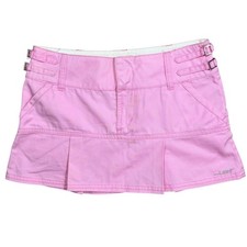 Coquette Cutie Y2K Pleated Mini Skirt Low Rise Buckle Detail Size 0