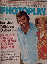 VINTAGE MAGAZINE - PHOTOPLAY - BURT REYNOLDS and DINAH SHORE Cover -  6 - 73