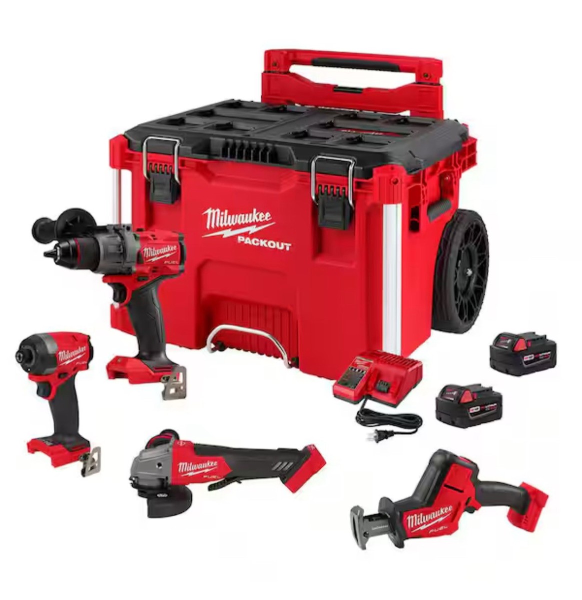 Milwaukee 3697-24PO M18 FUEL PACKOUT 4-Tool Combo Kit Brand new