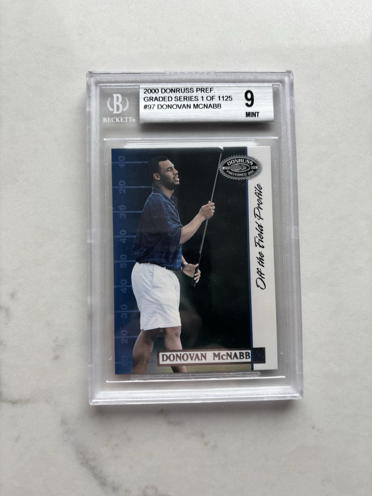 2000 Donruss Preferred QBC Graded Series /1125 Donovan McNabb BGS 9 MINT