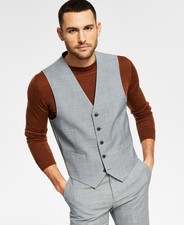  125 Tommy Hilfiger Men's Modern Fit Wool TH Flex Stretch Vest Medium yjl0926b