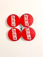 4 Set Bbs Wheel Center Caps 70mm Genuine Emblem Red Gold 3d 3tabs 56.24.073