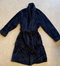 New LL Bean Navy Blue Plush Robe Women S