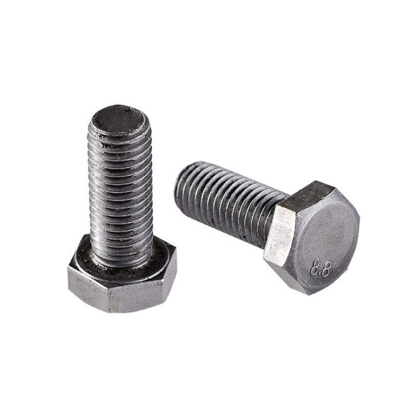 Hexagonal Fully Threaded Screw DIN 933 4x25 (7Pcs) Stainless Steel Point