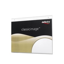 Deflecto A4 Landscape Wall Sign Holder - A4 Sign Holder - A4 Wall Mounted Docume