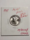 1941 UNC+++ FULL SPLIT BANDS 90% SILVER MERCURY DIME