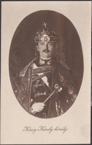 31228 AK Portrait Foto kuk Kaiser Karl Krönung König Karoly kiraly Ungarn 1916