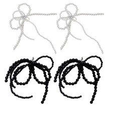 Pack of 2 Stylish Shoe Buckles Fashion Shoe Decoration Bowknot Shoes Pendant