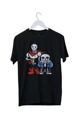 Undertale Sans and Papyrus Graphic Print Mens Unisex T-Shirt S M L XL 2 3 4 XL