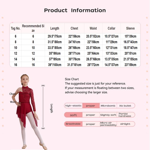 UK Kid’s Girl Lyrical Dance Dress Sleeveless Ballet Leotard Modern Dance Costume - Picture 146 of 168