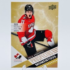 Cole Perfetti PRE-Rookie 💎 2021 Team Canada Juniors PM-1 Prospectus Momentous