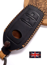 Leather Key Cover for TOYOTA Aygo X Auris Yaris Rav4 2 Button Remote Keyring 14