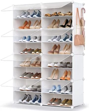 Shoe Storage,32 Pairs Shoe Rack Organizer for Closet Shoe Cabinet with Door Shoe