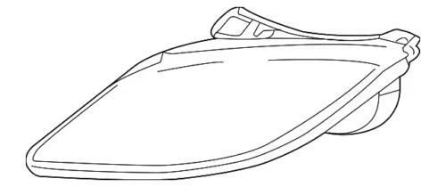 Genuine GM 2003-2005 Pontiac Sunfire Head Light Lamp Assembly Left Side 22713668 - Image 4 of 4