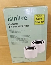 ISINLIVE CORE P350-RF True HEPA Pet Filter 2pk For LEVOIT Core P350 Air Purifier