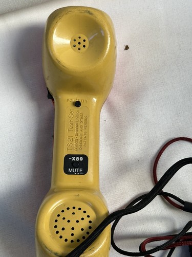 Vintage Harris Dracon telephone Lineman Ts21 Set Telephone RED YELLOW - Picture 6 of 9