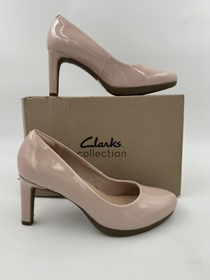 #ad #ad Clarks Women#x27;s Pump Shoes Ambyr Joy Medium Wide Dusty Rose Leather Size 8.5 $45.49