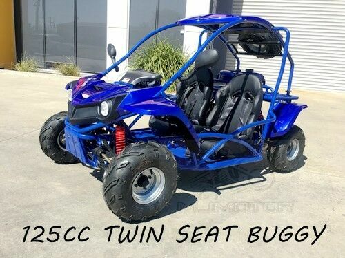 125CC Buggy ATV Sport Quad Dirt Bike 4 Wheel kart Semi Auto 3+1 SAHARA Dune BLUE - Picture 1 of 12