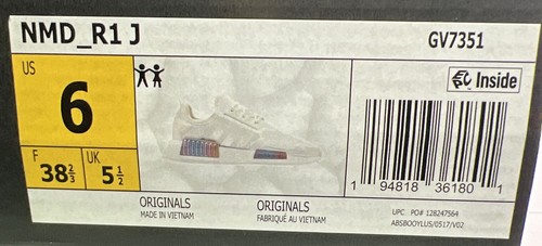 Adidas NMD_R1 J Size 6 Sneakers White - Picture 10 of 10