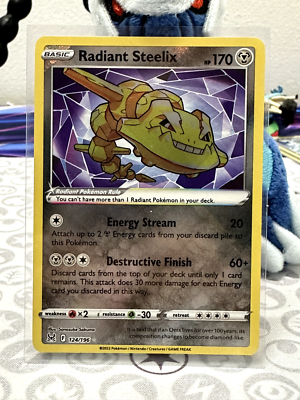 Pokémon TCG Radiant Steelix Lost Origin 124/196 Radiant Rare NM/M