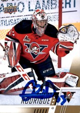 Olivier Rodrigue Signed 2017-18 Upper Deck CHL card Drummondville Voltigeurs