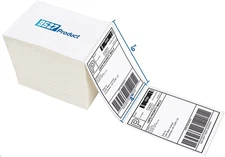 Fanfold 4 X 6 Direct Thermal Labels White Perforated Shipping Label, 500 Labels 