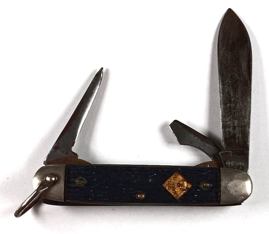 Camillus USA Cub Scout Pocket Knife Vintage 1960s w Cub Scout Logo Blue - Image 4 of 4