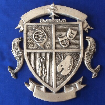 BLUE LAKE FINE ARTS CAMP ALUMINUM PLAQUE TWIN LAKE MI WHITEHALL METAL STUDIOS
