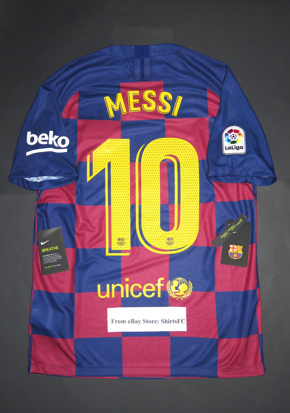 New 2019-2020 Nike Authentic Barcelona Lionel Messi Argentina Jersey Shirt Kit