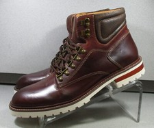 202004 MSBT50 BARRETT MENS SHOE 8.5 M TAN LEATHER LACE UP BOOTS JOHNSTON MURPHY