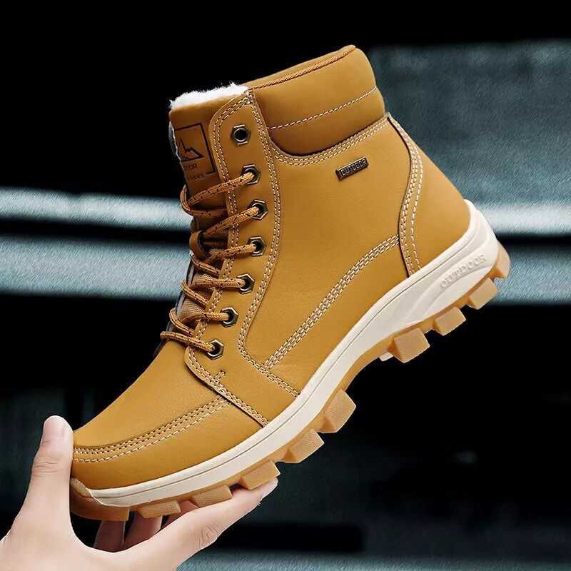 Botas De Cuero Para Hombre Zapatos Piel Cálida Trabajo Invierno |