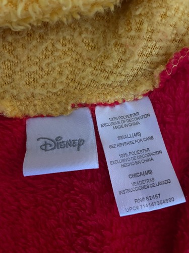 Disney Winnie The Pooh Adult Costume Plush Pajamas zip up hoodie Sz Small 4/6 - Picture 4 of 10