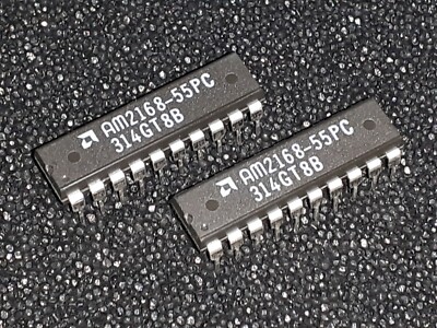 2pcs AM2168-55PC : 4096 x 4 SRAM DIP20