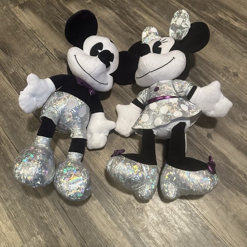 Disney Mickey Mouse Minnie Collector Set Plush 100th Anniversary Edition - Picture 2 of 3