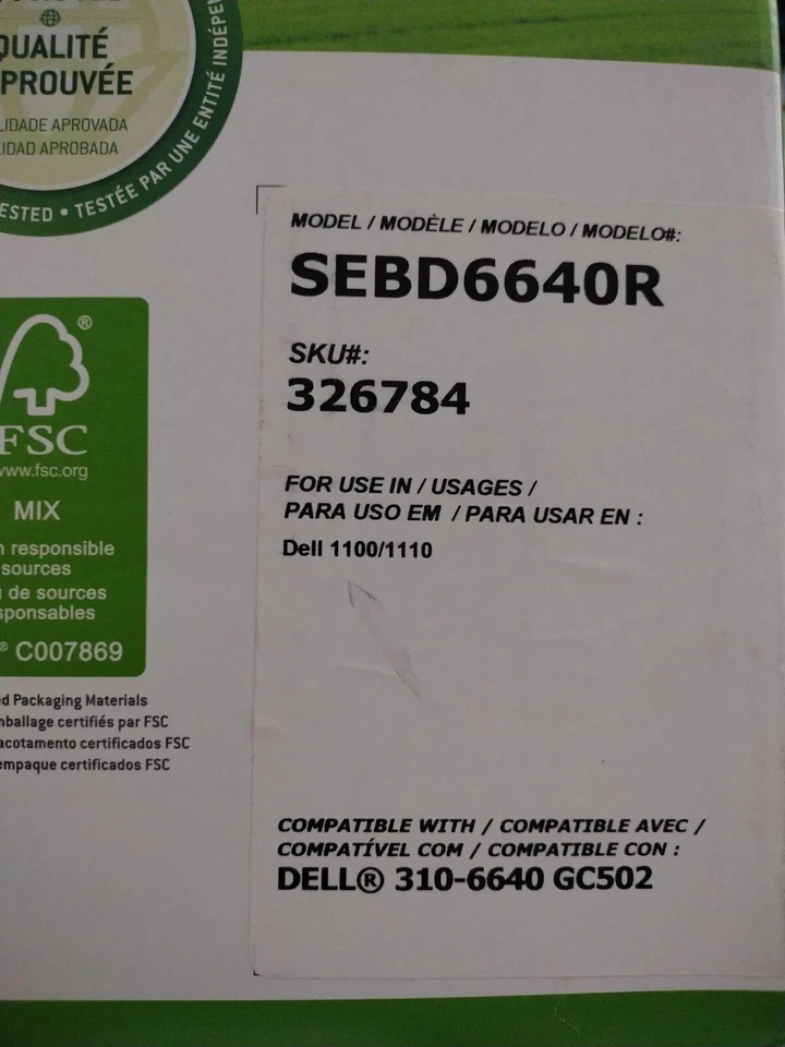 Repuesto de cartucho de tóner remanufacturado para Dell 3106640 / 310-6640 (negro) Foto 3 de 4