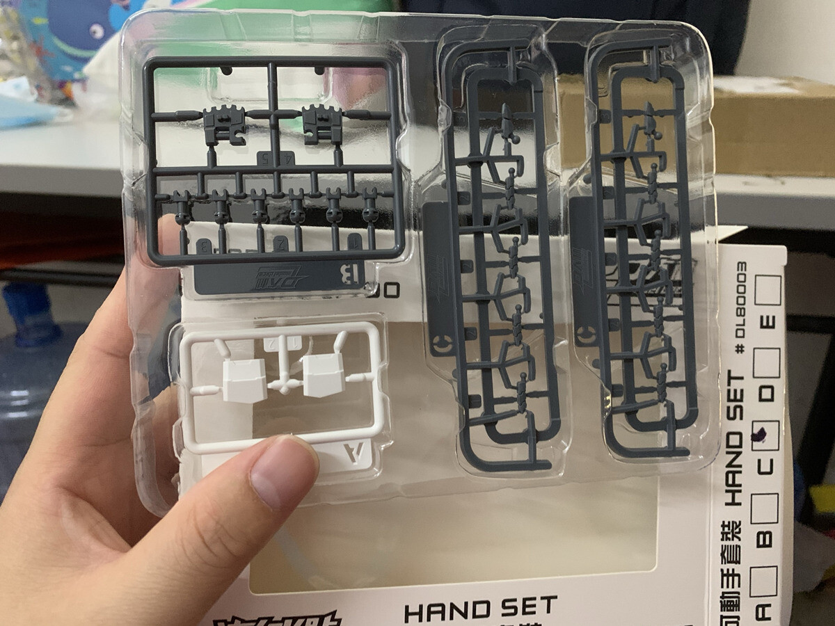 for RG HG 1/144 Strike 00 Zeta DL Model Gray+White Action Hand