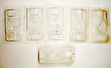  6 F1 Formula 1 Clear Slot Car Driver Interiors Vintage 1" X 2" Booth 069 NOS