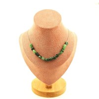 Steine Und MinéRaux. Halskette 15 Perlen Epidot Aus Myanmar (Birma) . Kette IN