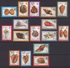 Fauna D53 Sea Snails Shellfish Shells 17v Belize 1980