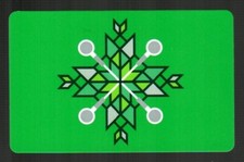 ITUNES Earbud Snowflake Green 2010 Gift Card 0