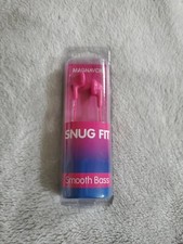 Magnavox Snug Fit Smooth Bass MHP4820-PK Silicone Earbuds Pink Box Little Damage