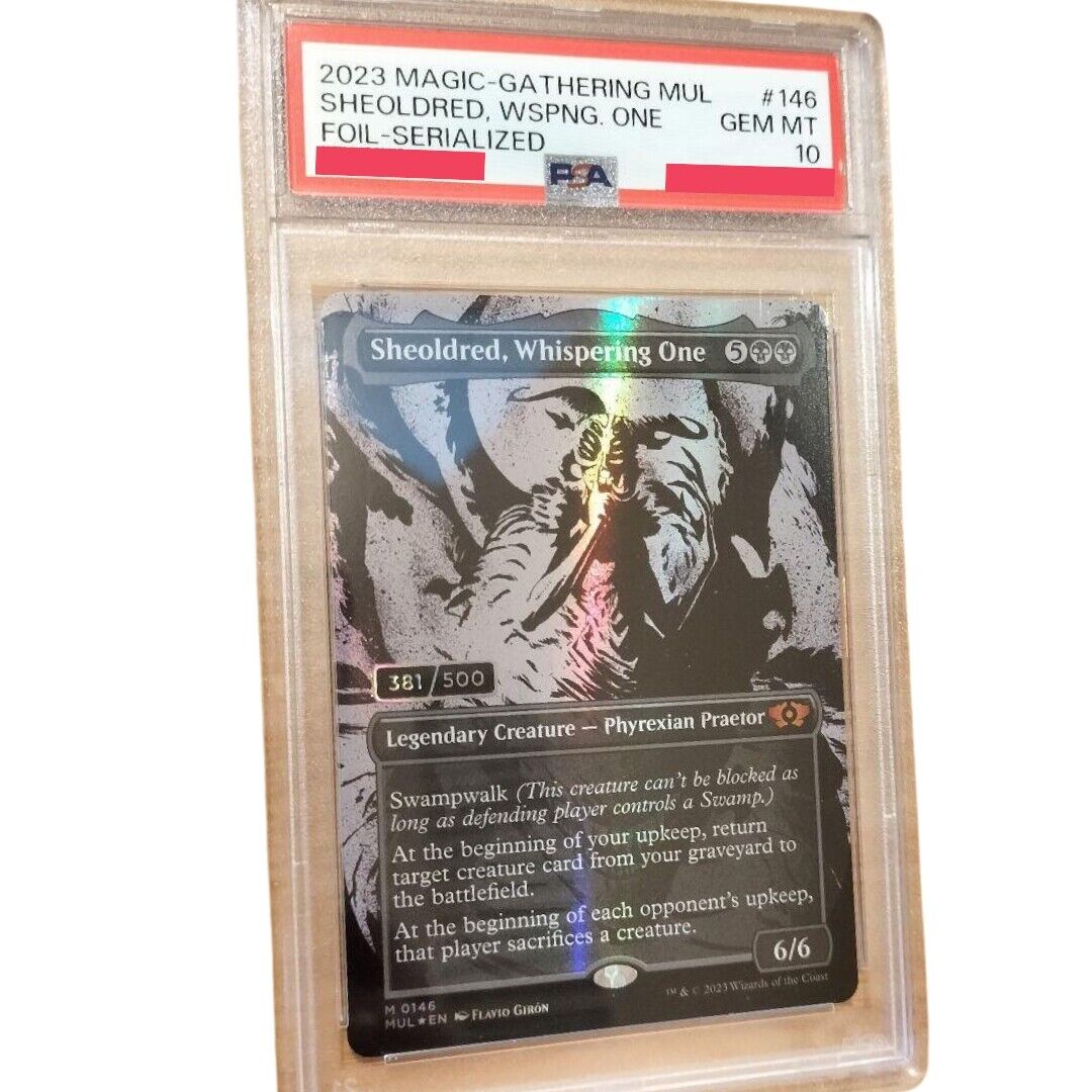 PSA10 2023 Magic The Gathering MTG Sheoldred Whispering Foil PSA10 2023 Magic The Gathering MTG Sheoldred Whispering Foil