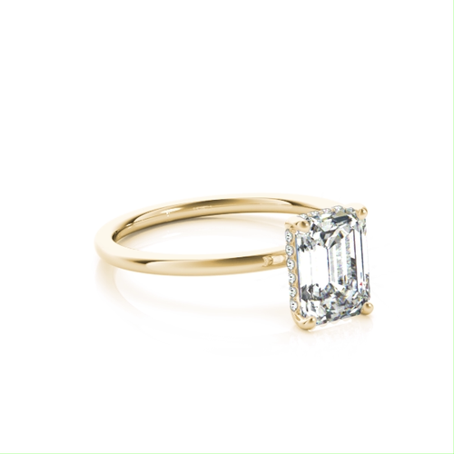 2,67 Karat Smaragd Cut Forever One Solitär Ring in 14 Karat Gold Charles & Colvard - Video 1 von 1