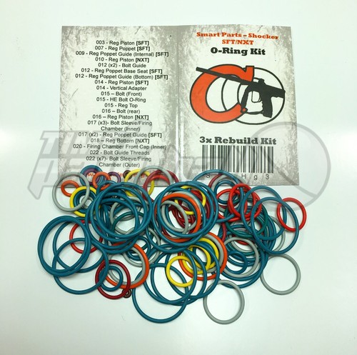 Smart Parts Shocker NXT Paintball O-ring Rebuild Kit – 2 Full Marker Kits, Orings-Online